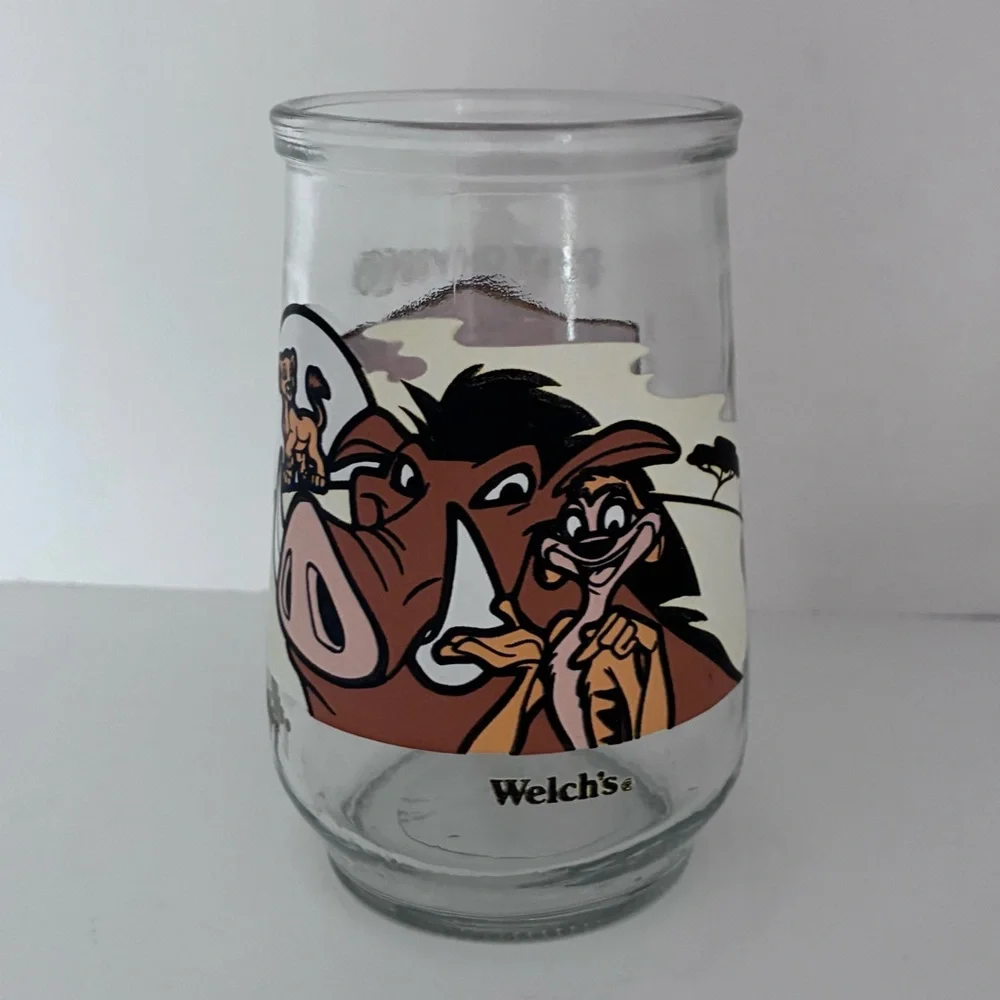 Vintage 90’s Welch's drinking glass, Disney’s the Lion King 2 Simba's Pride